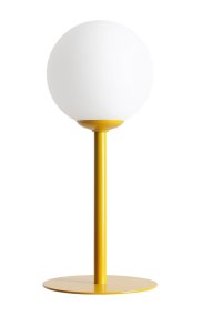 Pinne 35cm Mosterd tafellamp Van Artera - De slanke voet van de lamp in mosterdgeel geeft hem een moderne uitstraling en is perfect als decoratief detail in de woonkamer, slaapkamer of op de veranda.