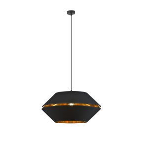 Piano Ø42 Zwart hanglamp Van Emibig Lighting - De unieke lampenkap met gouden binnenkant geeft de kamer een bijzonder karakter en cre&euml;ert een magische, warme sfeer.