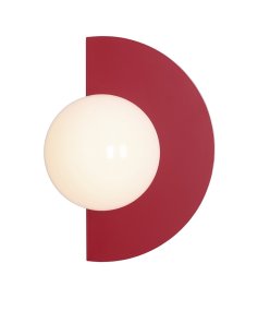 Loop 28cm Bourgondië wandlamp Van Artera - Door de minimalistische vorm past de lamp naadloos in verschillende interieurstijlen en voegt hij een artistieke en verfijnde toets toe aan uw huis.