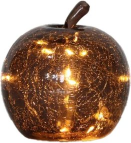 Äpple 22cm Bruin tafellamp Van Pixie Design - De lamp is voorzien van een timer en een praktische 5-staps dimmer, waarmee u het licht naar wens kunt aanpassen.
