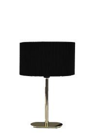 Ove 28cm Goud tafellamp Van Pixie Design - De Ove tafellamp heeft een elegant design door de combinatie van goud en geribbelde stof.