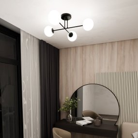 Roma 75cm Wit plafondlamp Van Emibig Lighting - De lamp is gemaakt van hoogwaardige materialen, wat zowel een goede werking als een lange levensduur garandeert.
