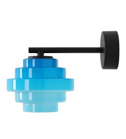 Filo 23cm Blauw wandlamp Van Artera - De blauwe glazen kap verspreidt een zacht en aangenaam licht dat perfect is voor zowel sfeerverlichting als functionele verlichting in de hal, slaapkamer of woonkamer.