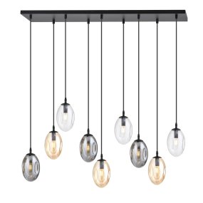 Astral 100cm Veelkleurig hanglamp Van Emibig Lighting - Deze moderne lamp heeft een unieke kapvorm &ndash; elegant en gestroomlijnd - wat charme en karakter aan de kamer toevoegt.