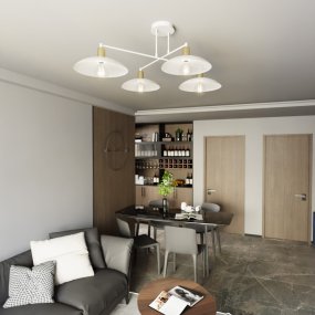 Spirit 100cm Wit plafondlamp Van Emibig Lighting - Spirit verlicht niet alleen de kamer, maar past ook bij de stijl.