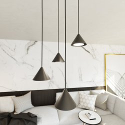 Elit Premium Ø30 Zwart hanglamp Van Emibig Lighting - Elit is een uniek verlichtingsarmatuur met een modern en minimalistisch design.