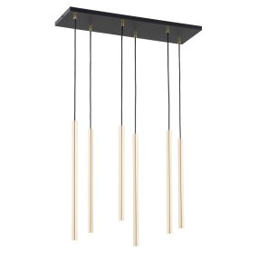 Selter 70cm Goud hanglamp Van Emibig Lighting - De goudkleurige buizen waaruit de lamp bestaat, zorgen voor een unieke glans en een elegante uitstraling.