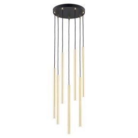 Selter Ø30 Goud hanglamp Van Emibig Lighting - De goudkleurige buizen waaruit de lamp bestaat, zorgen voor een unieke glans en een elegante uitstraling.