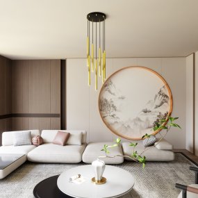 Selter Ø30 Goud hanglamp Van Emibig Lighting - De goudkleurige buizen waaruit de lamp bestaat, zorgen voor een unieke glans en een elegante uitstraling.