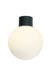 Saltvik Zwart Van Aneta Lighting - De Saltvik plafond-/poortpaalarmatuur voor buitengebruik heeft een minimalistisch design, is eenvoudig te plaatsen en past in de meeste omgevingen.