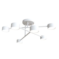 Halo Ø60 Wit plafondlamp Van Emibig Lighting - De strakke vorm en het gepoedercoate metaal geven de lamp een unieke uitstraling die perfect past in moderne woningen.