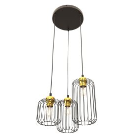 Vander Ø30 Zwart/Goud hanglamp Van Emibig Lighting - De Vander hanglamp is een unieke hanglamp, gemaakt van hoogwaardig staal.