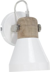 Ashby Ø15 Wit wandlamp Van PR Home - Ashby Spotlight is een wandlamp met een 2 meter lang textielsnoer met aan/uit-schakelaar en stekker.