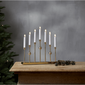 Gustavo Messing Van Star Trading - Stijlvolle metalen kandelaar met messing afwerking.