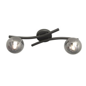 Opus 60cm Rookkleurig plafondlamp Van Emibig Lighting - De eenvoudige vorm en de koepels van gerookt glas geven de kamer een zachtheid en lichtheid, terwijl de lamp een aangenaam, diffuus licht verspreidt.