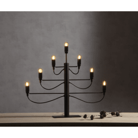 Milano Zwart Van Star Trading - Wordt geleverd met een zwart snoer van 1,8 m, een aan/uit-schakelaar en een stekker.