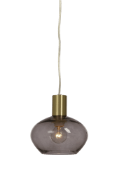 Bell Ø15 Rookkleurig raamlamp Van Aneta Lighting - Belraamlamp in mat messing en rookglas.