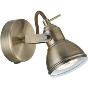 Focus 13cm Antiek messing leeslamp Van Searchlight - De Focus wandlamp in antiek messing is een elegante lamp die zowel karakter als functionaliteit toevoegt aan je huis.