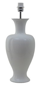 Mindy 50cm Vit lampenvoet Van Hallbergs - Denna eleganta lampfot i keramik har en mjuk, klassisk form och blank vit finish som ger ett varmt och stilrent uttryck.