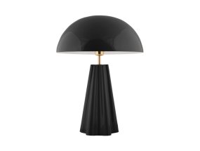 Amplio 55cm Zwart Van Leitmotiv - De lamp is gemaakt van metaal met een glanzend zwarte afwerking en elegante messing details die een verfijnde uitstraling geven.