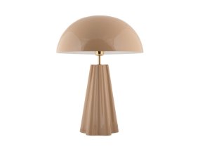 Amplio 55cm Beige Van Leitmotiv - De lamp is gemaakt van metaal met een glanzende beige afwerking en elegante messing details die een verfijnde uitstraling geven.