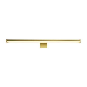 Kos 40cm Goud badkamerlamp Van Searchlight - Met zijn strakke en elegante design geeft deze goudkleurige badkamerlamp precies de juiste hoeveelheid licht en draagt bij aan een eigentijdse sfeer in de badkamer.
