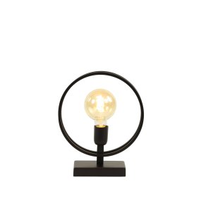 Rudra 30cm Zwart Van Light & Living - De ronde vorm omlijst de lichtbron en creëert een elegante blikvanger.