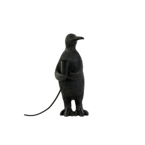 Penguin 34cm Zwart Van Light & Living - Penguin is een charmante en speelse lamp, laat hem licht en vreugde verspreiden in uw huis!