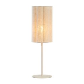 Fringe 70cm Beige tafellamp Van Light & Living - Fringe is een stijlvolle tafellamp met een crèmewitte voet en een kap van natuurlijk linnen.