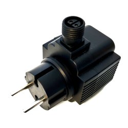 Transformator 21w Zwart Van Lightson - De transformator is een compact model dat u direct in uw 230 volt stopcontact steekt.