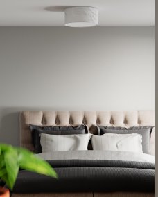 Vita Ø40 Wit plafondlamp Van By Rydéns - Met een diameter van 40 cm en een hoogte van 19,5 cm is het Vita plafond een indrukwekkende verschijning in de kamer.