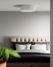 Vita Ø60 Wit plafondlamp Van By Rydéns - De plafondlamp wordt met een haak aan het plafond bevestigd, waardoor de installatie eenvoudig en snel is, zodat u direct van uw nieuwe verlichting kunt genieten.