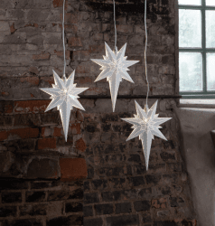 Betlehem 35cm Wit Van Star Trading - Mooie witte metalen ster voor binnen.