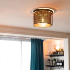 Digo Ø35 Zink plafondlamp Van Light & Living - De Digo plafondventilator combineert r&aring; Industrieel design met een moderne stijl.