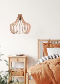 Wood Ø44 Hout hanglamp Van Trio Lighting - 