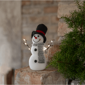 Joylight Sneeuwpop Wit Van Star Trading - Versier met Kerstmis en Advent.