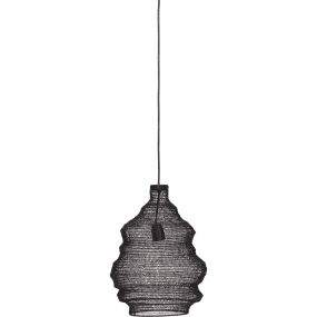 Mesh Ø30 Zwart Van House Doctor - Hang de plafondlamp van House Doctor boven de eettafel of keukentafel, in de slaapkamer of in een hoek van de woonkamer voor een prachtig lichteffect.