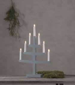 Trapp Grijs Van Star Trading - Zet de kandelaar bijvoorbeeld voor het raam om een gezellige Adventssfeer in huis te cre&euml;ren.