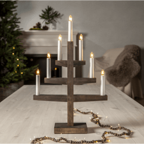 Trapp Bruin Van Star Trading - Zet de kandelaar bijvoorbeeld voor het raam om een gezellige Adventssfeer in huis te cre&euml;ren.