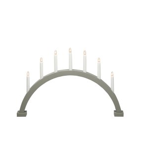 Arch 7 Lights Mat Grijs/Groen Van Konstsmide - Uitgerust met lichtbronnen die een aangenaam licht verspreiden en bijdragen aan een gezellige sfeer tijdens de kerstdagen.