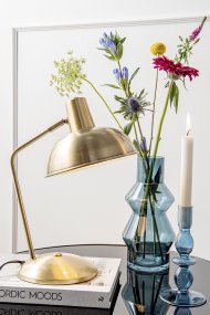 Hood 38cm Antiek messing bureaulamp Van Leitmotiv - De lamp past perfect op een bureau of nachtkastje en is zowel een praktische lichtbron als een stijlvol interieurdetail.