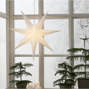 Lysa Ø70 Wit Van Star Trading - Hang een of meer sterren samen in een raam of tegen een muur.