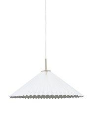 Dora Ø60 Wit hanglamp Van PR Home - De lamp is voorzien van 1 E27 fitting, voorbereid voor een ongeaarde aansluiting en haakophanging aan een bestaande plafondfitting.