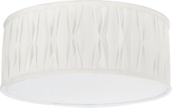 Plissé Ø45 Wit plafondlamp Van PR Home - Het licht wordt aangenaam verspreid door de stof en de onderkant is voorzien van een anti-verblindingsfilter voor een gelijkmatige en zachte gloed.