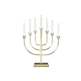 Candelabra 7 Lights Messing Van Konstsmide - Het klassieke ontwerp met zeven lampen verspreidt een warme en luxueuze gloed die een uitnodigende sfeer in uw huis cre&euml;ert.