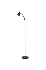 Boden Zwart vloerlamp Van Aneta Lighting - De Boden vloerlamp heeft een stijlvol en functioneel ontwerp, waardoor hij perfect is als leeslamp naast de bank of je favoriete voetenbankje.