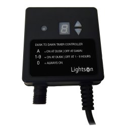 Lichtsensor Zwart Van Lightson - Voor een optimale levensduur adviseren wij u de transformator niet met meer dan 85% van de maximale capaciteit te belasten.