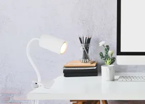 Robby Wit klemlamp Van Globo Lighting - Den lilla klassiska kl&auml;mlampan Robby kombinerar stil och funktion med sin design i vit metall.