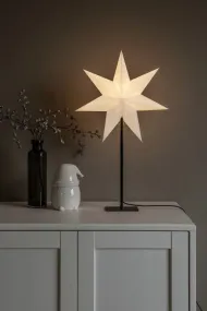 Papieren Ster Ø40 Wit Van Konstsmide - Cre&euml;er een warme en uitnodigende kerstsfeer met deze prachtige papieren ster op de voet.
