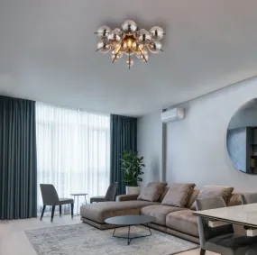 Udo Ø55 Rookkleurig plafondlamp Van Globo Lighting - Perfekt f&ouml;r vardagsrum, sovrum eller matsalar d&auml;r den bidrar till en stilfull och inbjudande milj&ouml;.